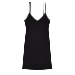 NWOT Cou Cou Intimates Cami Slip Dress in Black Pointelle